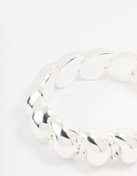 Silver Teardrop Stretch Bracelet - link has visual effect only