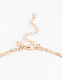 Rose Gold Pink Stone Necklace & Earring Set - link has visual effect only