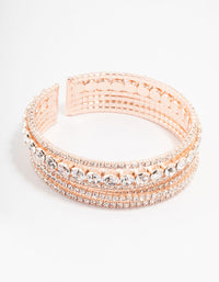 Rose Gold Diamante Layered Bracelet - link has visual effect only