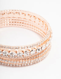 Rose Gold Diamante Layered Bracelet - link has visual effect only