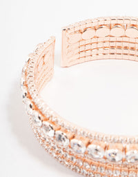 Rose Gold Diamante Layered Bracelet - link has visual effect only