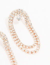 Rose Gold Draped Cup Chain Drop Earrings - link has visual effect only