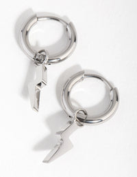 Titanium Lightning  Huggie Earrings - link has visual effect only