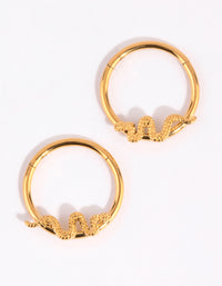 Gold Plated Surgical Steel Snake Sleeper Earrings - link has visual effect only