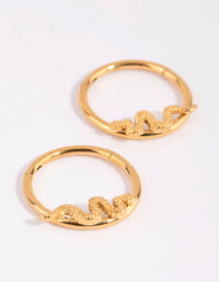 Gold Plated Surgical Steel Snake Sleeper Earrings - link has visual effect only