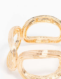 Gold Textured Metal Stretch Bracelet - link has visual effect only