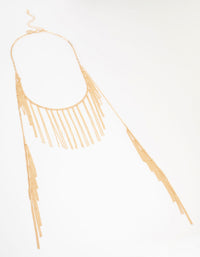 Gold Multi Tassel Necklace - link has visual effect only