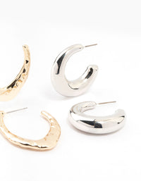 Mixed Metals Original Multiple Hoop Earrings Pack - link has visual effect only