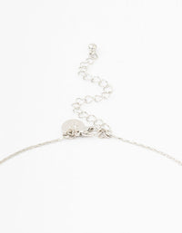 Rhodium Cubic Zirconia Vine Leaf Y-Necklace - link has visual effect only