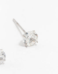 Stainless Steel Cubic Zirconia Stud Earrings 5 MM - link has visual effect only