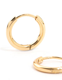 Waterproof Gold Plated Stainless Steel Core Clicker Earrings 14 MM - link has visual effect only