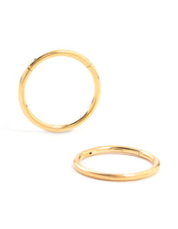 Gold Plated Stainless Steel Sleeper Earrings 12 MM - link has visual effect only