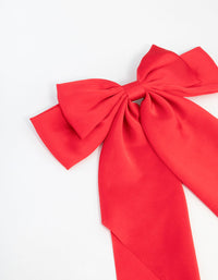 Red Fabric Drop Bow Clip - link has visual effect only