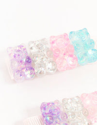 Kids Pastel Gummy Bear Hair Slides 2-Pack - link has visual effect only