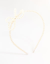 Kids Plastic Pearl Beaded Aliceband - link has visual effect only