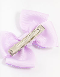 Kids Mixed Purple Bow Clip - link has visual effect only