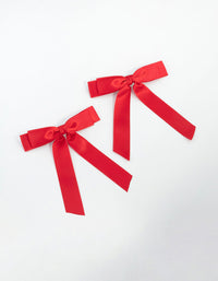 Red Medium Double Loop Bows 2-Pack - link has visual effect only