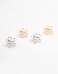 Mixed Metals Small Metal Daisy Claw Clips - link has visual effect only