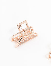 Rose Gold Mixed shape Mini Claw Clips 4-Pack - link has visual effect only