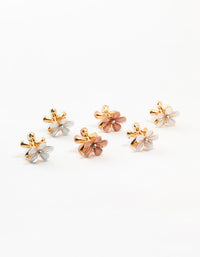 Gold Diamante Mini Flower Clips - link has visual effect only