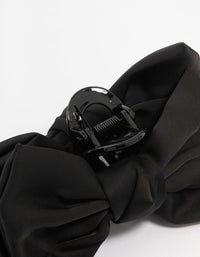 Large Black Fabric Bow Claw Clip - link has visual effect only