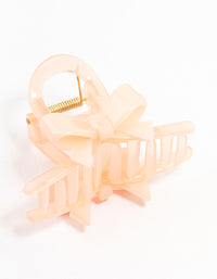 Small Pink Plastic Loop Bow Claw Clip - link has visual effect only