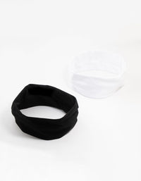 Black & White Stretch Fabric Headbands - link has visual effect only