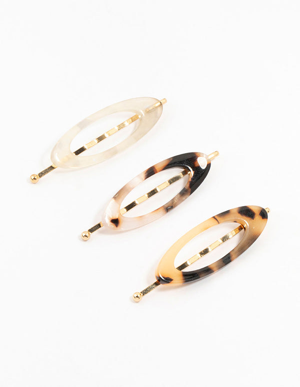 Oval Shaped Acrylic Solid Clips