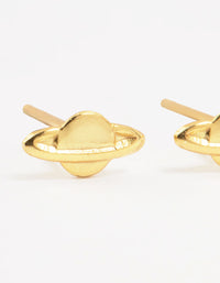 Gold Plated Sterling Silver Planet Stud Earrings - link has visual effect only