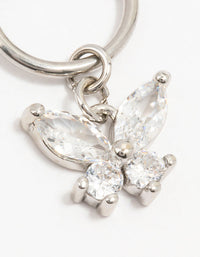 Surgical Steel Butterfly Drop Belly Ring - link has visual effect only