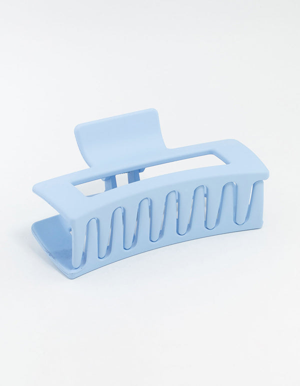 Large Blue Plastic Coated Claw Clip