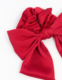 Red Satin Bow Scrunchie - link has visual effect only