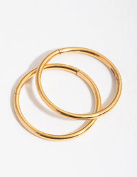 Gold Plated Surgical Steel Sleeper Earrings 10MM - link has visual effect only