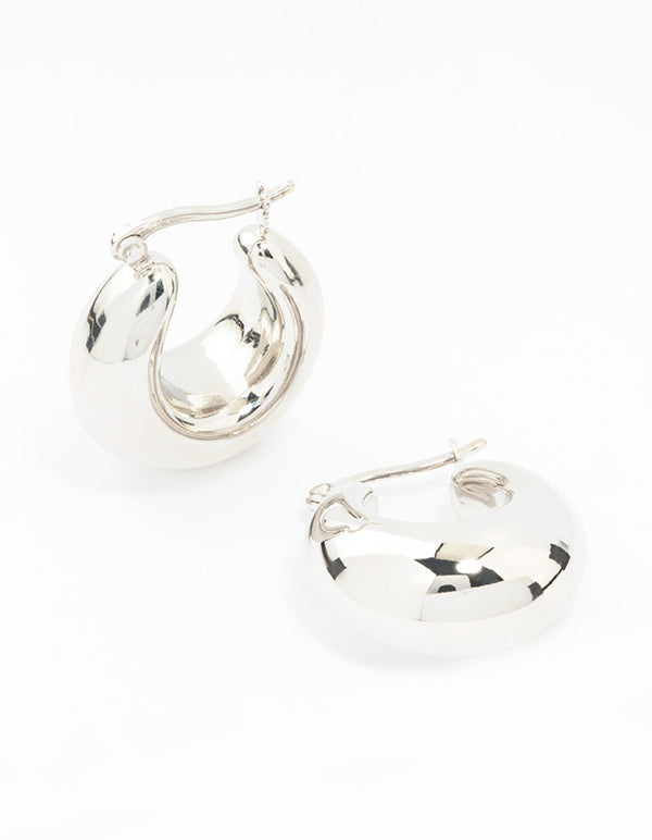 Stainless Steel Full Bubble Hoop Earrings