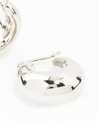 Stainless Steel Full Bubble Hoop Earrings - link has visual effect only