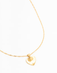 Waterproof Gold Plated Stainless Steel Heart Pendant Necklace - link has visual effect only