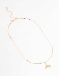 Gold Diamante Whale Tail Necklace - link has visual effect only