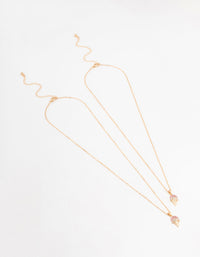 Gold Ice Creams Necklaces 2-Pack - link has visual effect only