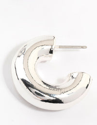 Silver Plated Chunky Hoop Earrings - link has visual effect only