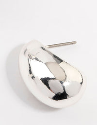 Silver Plated Teardrop Stud Earrings 2-Pack - link has visual effect only