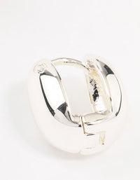 Silver Plated Bubble Huggie Hoop Earrings - link has visual effect only