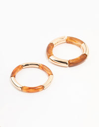 Gold & Resin Stretch Bangles 2-Pack - link has visual effect only