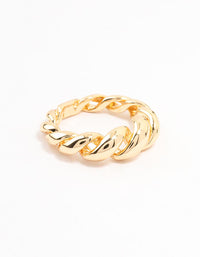 Gold Plated Swirl Coil Ring - link has visual effect only