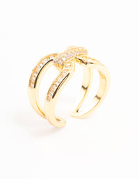 Gold Plated Bag Link Ring - link has visual effect only