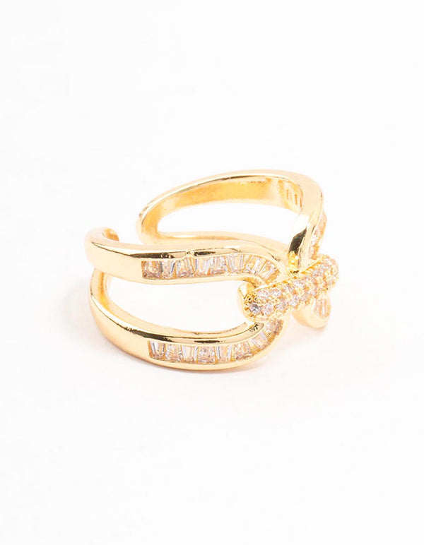 Gold Plated Bag Link Ring