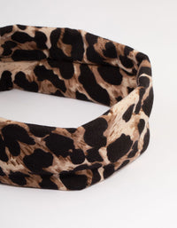 Brown & Leopard Print Stretch Fabric Headbands 2-Pack - link has visual effect only