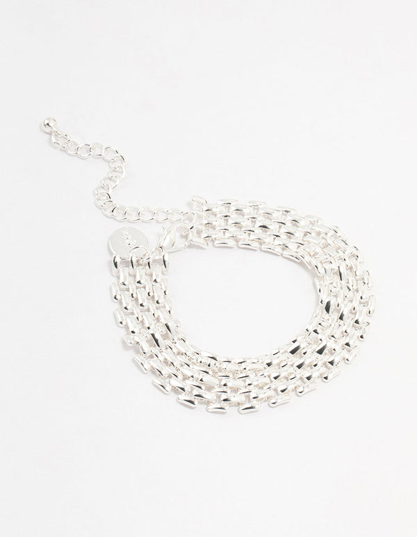 Silver Plated Thin Link Chain Bracelet