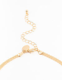 Blue Statement Choker Gold Necklace - link has visual effect only