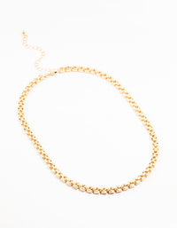 Gold Plated Watch Chain Necklace - link has visual effect only