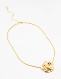 Gold Plated Rose Necklace - link has visual effect only